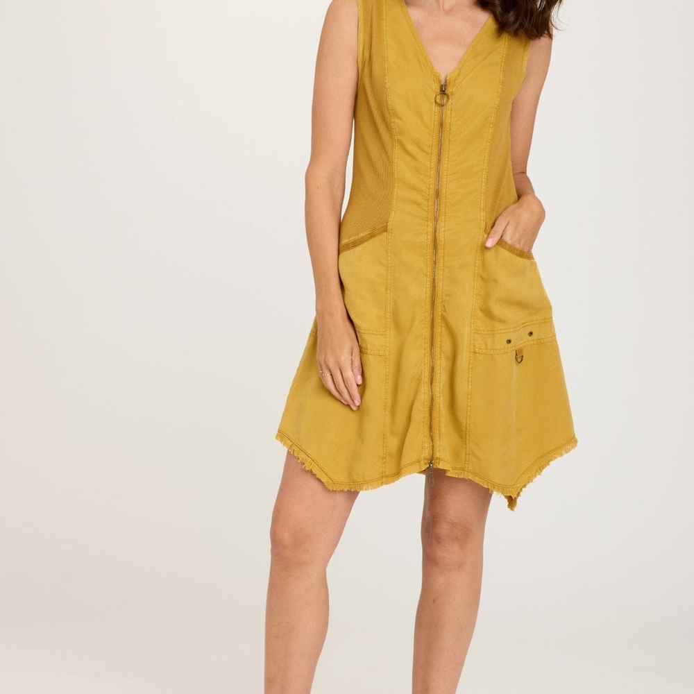 XCVI Mustard Yellow Sleeveless Dress